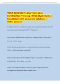 YEAR 2026&sol;2027 Long Term Care&NewLine;Certification Training &lpar;8hrs&rpar; Study Guide &vert;&NewLine;Completed with Complete solutions &vert;&NewLine;100&percnt; Correct