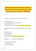 Georgia Real Estate Exam Prep&colon; Colibri Real Estate Test Bank &lpar;Salesperson & Broker Q&A&rpar; 2026&sol;2027&NewLine;&NewLine;