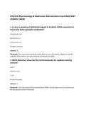 LPN&sol;LVN Pharmacology & Medication Administration Quiz 2026&sol;2027&NewLine;UPDATE &vert;SBON