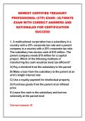 2026-2027 NEWEST CERTIFIED TREASURY&NewLine;PROFESSIONAL &lpar;CTP&rpar; EXAM &vert; ULTIMATE&NewLine;EXAM WITH CORRECT ANSWERS AND&NewLine;RATIONALES FOR CERTIFICATION&NewLine;SUCCESS