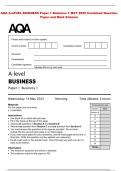 AQA A-LEVEL BUSINESS Paper 1 Business 1 MAY 2025 Combined Question&NewLine;Paper and Mark Scheme