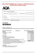 AQA A-LEVEL BUSINESS Paper 3 Business 3 JUNE 2025 Combined&NewLine;Question Paper and Mark Scheme