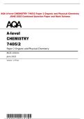 AQA A-level CHEMISTRY 7405&sol;2 Paper 2 Organic and Physical Chemistry&NewLine;JUNE 2025 Combined Question Paper and Mark Scheme