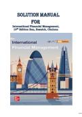 Solution Manual for International Financial Management&comma; 10th Edition Eun&comma; Resnick & Chuluun &vert; Complete Chapters 1-21 &vert; Verified Answers
