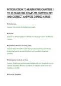 INTRODUCTION TO HEALTH CARE CHAPTERS 1&NewLine;TO 23 EXAM 2026 COMPLETE QUESTION SET&NewLine;AND CORRECT ANSWERS GRADED A PLUS&NewLine;