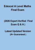 Edexcel A Level Maths Final Exam 2026 &ndash; Complete Revision Guide & Practice Questions