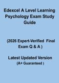 Edexcel A Level Learning Psychology Exam Study Guide 2026 &ndash; Complete Revision Notes