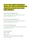 CSE 240 TESTS COMPILATION BUNDLE&NewLine;ACTUAL TEST PACK 2026 QUESTIONS AND&NewLine;COMPLETE SOLUTIONS HIGH SUCCESS&NewLine;GUIDE GRADED A&plus;&NewLine;