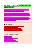 ATI Mental Health Nursing EXAM STUDY GUIDE 2026&sol;2027 Accurate Questions with Correct Detailed Answers &vert;&vert; Newest Version