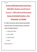 AIR FORCE WAPS STUDY GUIDE 2026 &ndash; ACTUAL EXAM QUESTIONS & CORRECT ANSWERS &vert; PASS YOUR ENLISTED PROMOTION TEST WITH CONFIDENCE&NewLine;&NewLine;