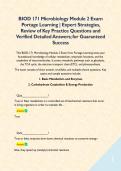 BIOD 171 Microbiology Module 2 Exam Portage Learning &vert; Expert Strategies&comma; Review of Key Practice Questions and Verified Detailed Answers&semi; for Guaranteed Success&NewLine;&NewLine;