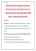 ALBERTA PESTICIDE APPLICATOR STRUCTURAL EXAM &ndash; 200&plus; PRACTICE QUESTIONS WITH VERIFIED ANSWERS & RATIONALES &vert; PASS YOUR CERTIFICATION IN 2026&NewLine;&NewLine;