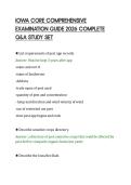 IOWA CORE COMPREHENSIVE&NewLine;EXAMINATION GUIDE 2026 COMPLETE&NewLine;Q&A STUDY SET