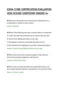 IOWA CORE CERTIFICATION EVALUATION&NewLine;2026 SOLVED QUESTIONS GRADED A