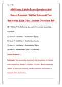 ASU EXAM 2 WOLFE &ndash; 200&plus; PRACTICE QUESTIONS WITH CORRECT ANSWERS & RATIONALES &vert; PASS YOUR FINANCIAL ACCOUNTING EXAM WITH CONFIDENCE&NewLine;&NewLine;