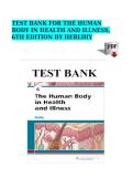 Test Bank The Human Body in Health and Illness 6th Edition Herlihy ISBN 9780323550475 Complete Chapters Questions and Verified Answers A&plus;