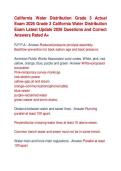 California Water Distribution Grade 3 Actual &NewLine;Exam 2026 Grade 3 California Water Distribution &NewLine;Exam Latest Update 2026 Questions and Correct &NewLine;Answers Rated A&plus; 