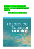 Test Bank Theoretical Basis for Nursing 6th Edition McEwen Wills ISBN 9781975168176 Complete Chapters 1&ndash;23 Questions and Verified Answers A&plus;&NewLine;