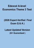 Edexcel A-Level Economics Theme 3 Test 2026 &ndash; Complete Revision Guide & Practice Questions