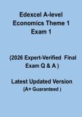 Edexcel A-Level Economics Theme 1 Exam 1 2026 &ndash; Complete Revision Guide