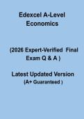 Edexcel A-Level Economics Exam 2026 &ndash; Complete Revision Guide & Practice Questions