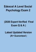 Edexcel A Level Social Psychology Exam 2 2026 &ndash; Complete Revision Guide
