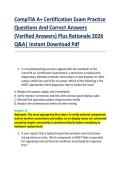 CompTIA A&plus; Certification Exam Practice &NewLine;Questions And Correct Answers &NewLine;&lpar;Verified Answers&rpar; Plus Rationale 2026 &NewLine;Q&A&vert; Instant Download Pdf  
