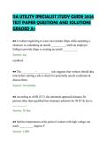 ISA UTILITY SPECIALIST STUDY GUIDE 2026&NewLine;TEST PAPER QUESTIONS AND SOLUTIONS&NewLine;GRADED A&plus;