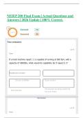 NEIEP 200 Final Exam &vert; Actual Questions and Answers &vert; 2026 Update &vert; 100&percnt; Correct&period;