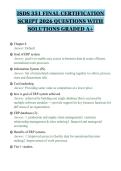 ISDS 351 FINAL CERTIFICATION&NewLine;SCRIPT 2026 QUESTIONS WITH&NewLine;SOLUTIONS GRADED A&plus;