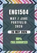 ENG1504 May &sol; June Portfolio Memo &vert; Due Date 20 May 2026