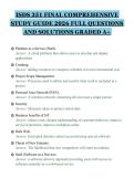 ISDS 351 FINAL COMPREHENSIVE&NewLine;STUDY GUIDE 2026 FULL QUESTIONS&NewLine;AND SOLUTIONS GRADED A&plus;&NewLine;