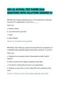 SDS 351 ACTUAL TEST PAPER 2026&NewLine;QUESTIONS WITH SOLUTIONS GRADED A&plus;