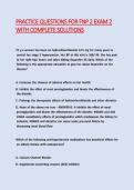 PRACTICE QUESTIONS FOR FNP 2 EXAM 2 &NewLine;WITH COMPLETE SOLUTIONS