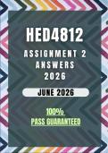 HED4812 ASSIGNMENT 2 2026 MEMO &vert; DUE DATE JUNE 2026