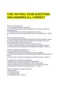 COM 100 FINAL EXAM QUESTIONS AND ANSWERS ALL CORRECT
