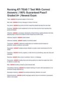 Nursing ATI TEAS 7 Test With Correct &NewLine;Answers &vert; 100&percnt; Guaranteed Pass&excl;&excl; &NewLine;Graded A&plus; &vert; Newest Exam 