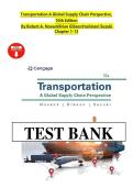 Test bank for Transportation&colon; A Global Supply Chain Perspective 10th Edition by Robert Novack &lpar;Author&rpar;&comma; Brian Gibson&vert; ISBN&colon;9780357908549 Guide A&plus;