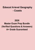 Edexcel A-Level Geography &ndash; Coasts Exam 2 2026 Complete Revision Guide