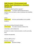 NAB Domain 3 Environment and Quality Exam Questions & Answers &lpar;Grade A&plus;&rpar;&period;docx&NewLine;&NewLine;