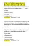 NAB - NHA LOS Practice Exam 2 Questions & Answers &lpar;Grade A&plus;&rpar;&period;docx&NewLine;&NewLine;