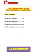 NSG 121 HEALTH ASSESSMENT - HERZING &NewLine;EXAM  STUDY GUIDE 1&comma; 2&comma; 3 & 4 GRADED A&plus;
