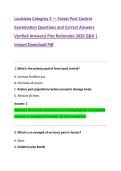 Louisiana Category 2 &mdash; Forest Pest Control &NewLine;Examination Questions and Correct Answers &NewLine;Verified Answers&rpar; Plus Rationales 2026 Q&A &vert; &NewLine;Instant Download Pdf