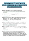 ISP 205 FINAL REVISED ACTUAL&NewLine;EXAM PAPER 2026 QUESTIONS WITH&NewLine;ANSWERS GRADED A&plus;&NewLine;