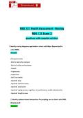 NSG 121 Health Assessment - Herzing &NewLine;NSG 121 Exam 2  &NewLine;questions with complete solution 