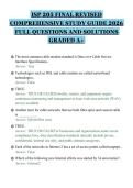 ISP 205 FINAL REVISED&NewLine;COMPREHENSIVE STUDY GUIDE 2026&NewLine;FULL QUESTIONS AND SOLUTIONS&NewLine;GRADED A&plus;
