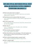 ISP 205 FINAL REVISED FINAL TEST&NewLine;2026 QUESTIONS WITH CORRECT&NewLine;ANSWERS GRADED A&plus;