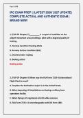 IRC EXAM PREP &vert; &lbrace;LATEST 2026&sol; 2027 UPDATE&rcub; &NewLine;COMPLETE ACTUAL AND AUTHENTIC EXAM &vert; &NewLine;BRAND NEW&excl; 