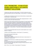 CAN- PROMETRIC - EXAM STUDY GUIDE QUESTIONS & ACCURATE CORRECT SOLUTIONS