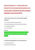 Kentucky Category 10 &mdash; Demonstration and &NewLine;Research Pest Control Examination Questions and &NewLine;Correct Answers Verified Answers&rpar; Plus Rationales &NewLine;2026 Q&A &vert; Instant Download Pdf